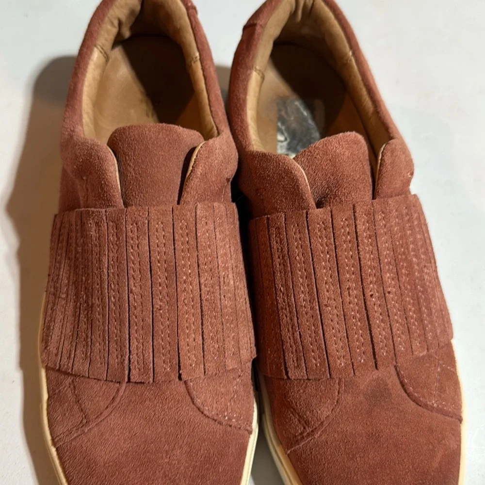 Frye “Ros” Rust Suede Slip-On Sneakers - Picture 6 of 8